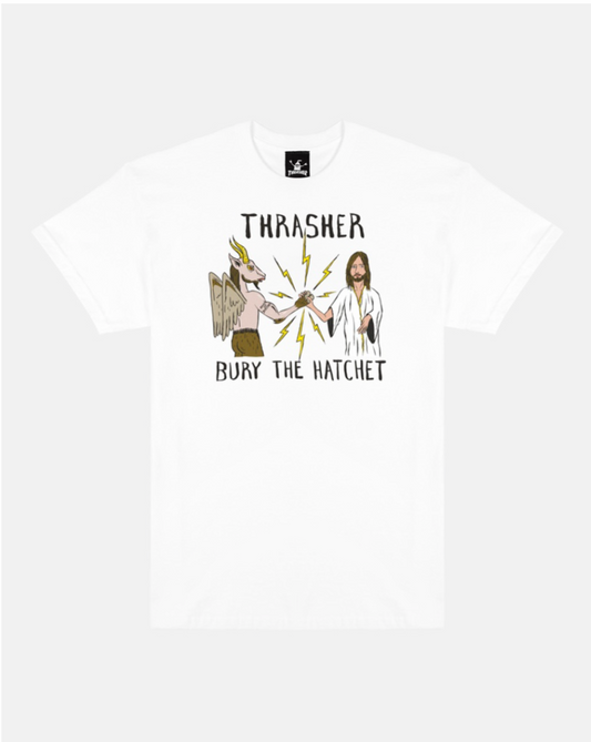 Thrasher x Toy Machine B.T.H. White SS Shirt