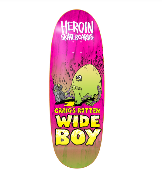 Heroin Craig Questions Rotten Wide Boy Shaped Deck 10.75