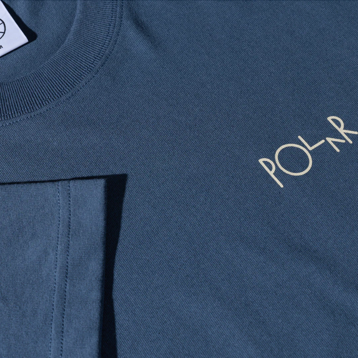Polar Contrast Tee Stroke Logo Grey Blue