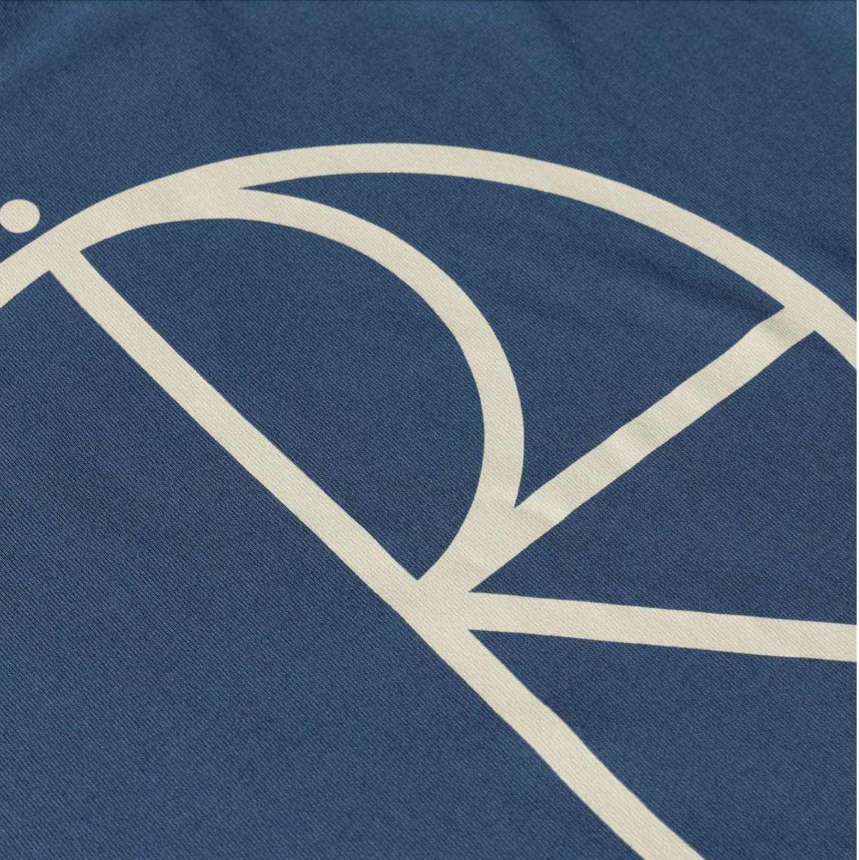 Polar Contrast Tee Stroke Logo Grey Blue