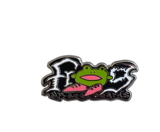 Frog Big Shoes Pin (Green)