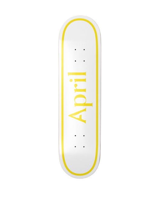 April OG Logo Yellow/White Twin Tail Deck 8.5