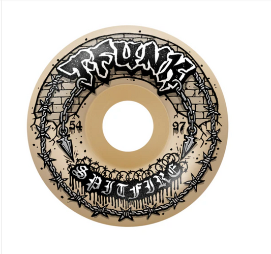 Spitfire F4 97a T-Funk Raw Radial Wheels 54mm