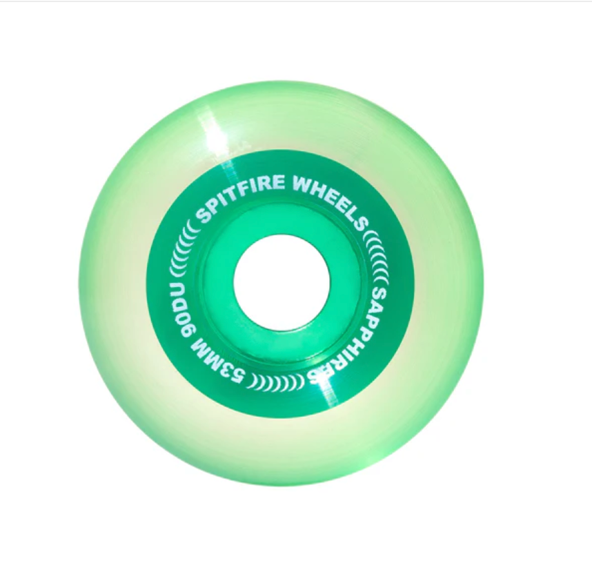 Spitfire 90D Sapphires Radial Clear/Green Wheels 53mm