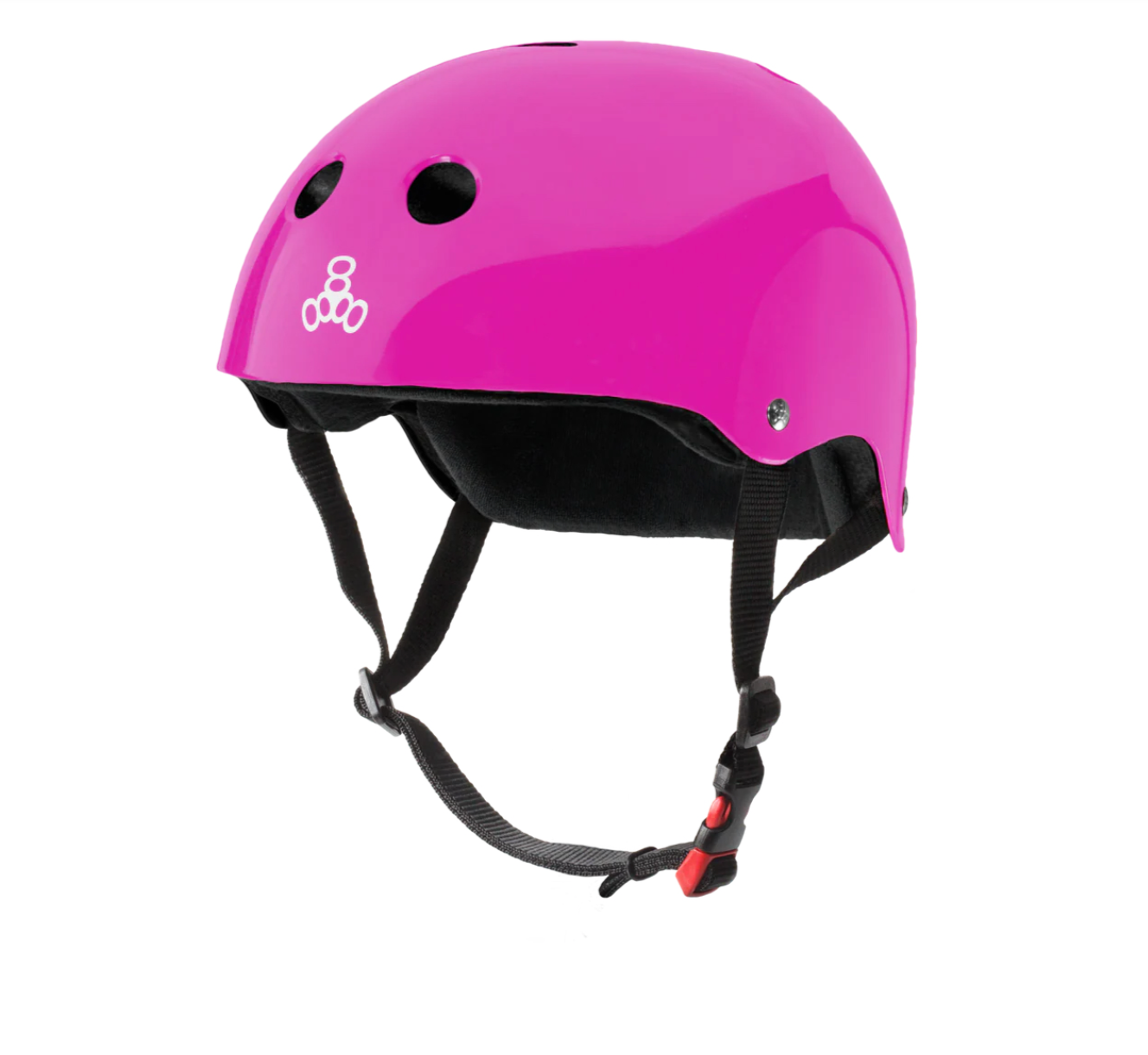 triple 8 certified sweatsaver helmet glossy pink