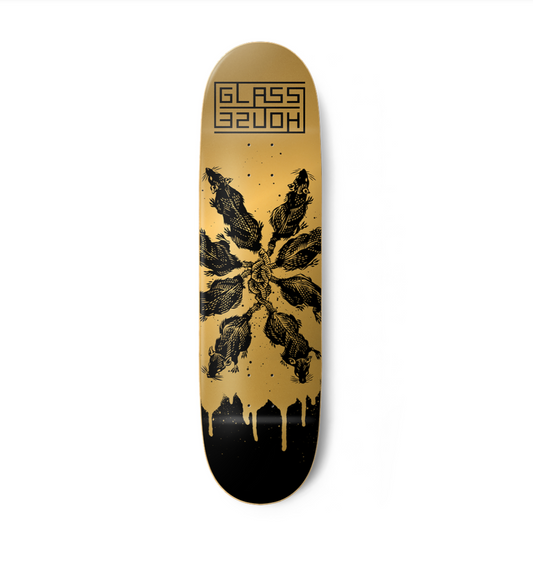 Glass House Rats Gold/Black Deck 8.5