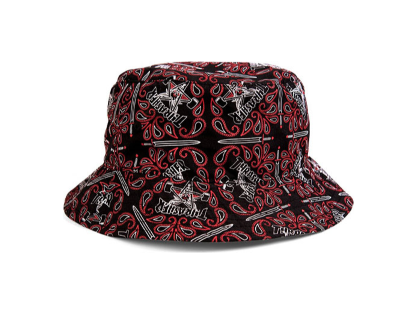 Thrasher Bandana Bucket Hat Black/Red