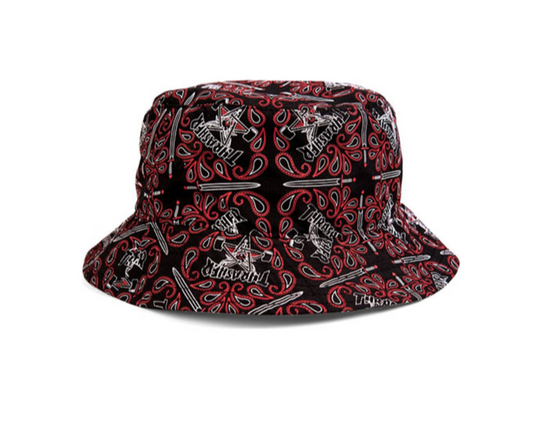 Thrasher Bandana Bucket Hat Black/Red
