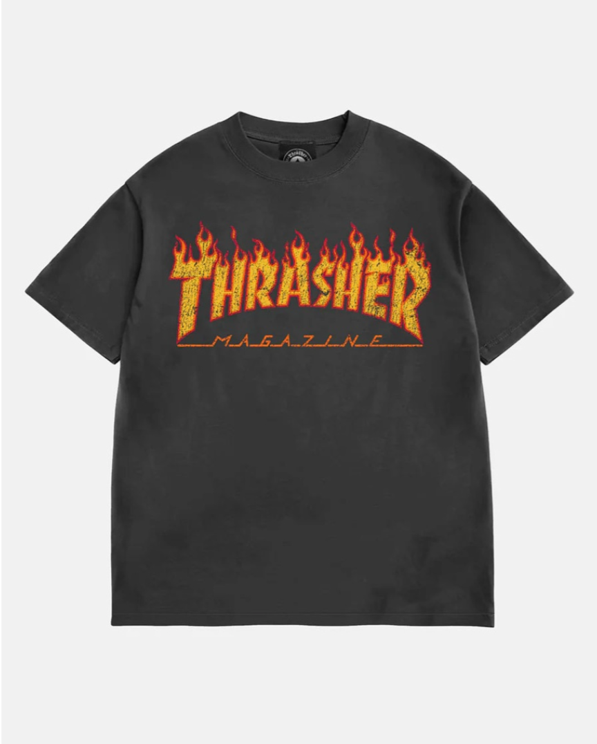 Thrasher Flame Vintage Black SS Shirt