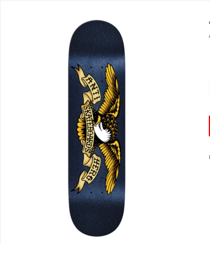 Anti Hero Easy Rider Eagle Deck 8.5