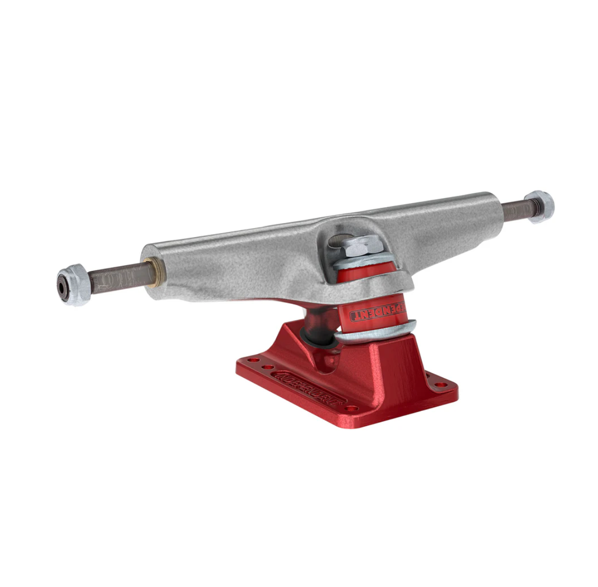 Independent 215 Stage 4 Hollow Bar Logo Silver Ano Red Trucks