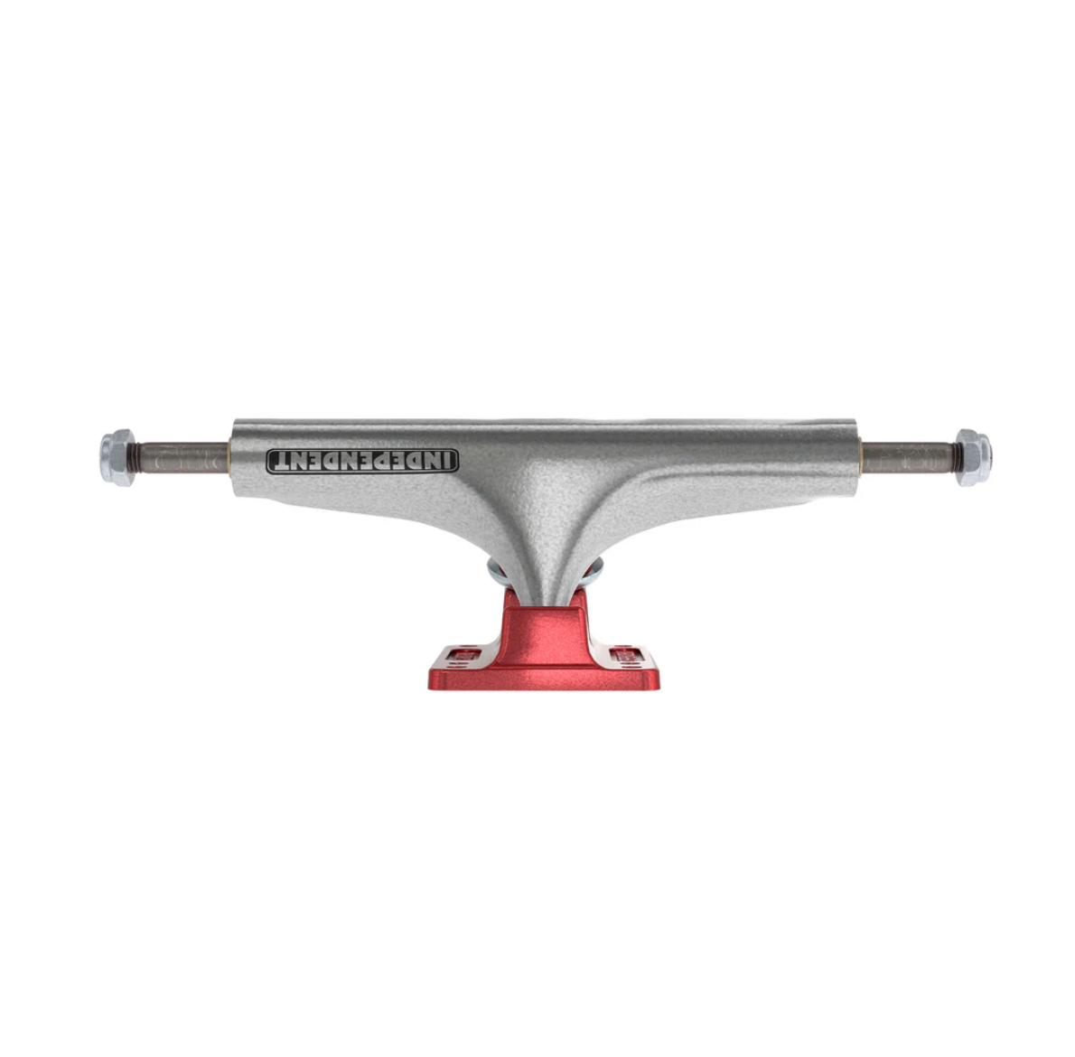 Independent 215 Stage 4 Hollow Bar Logo Silver Ano Red Trucks
