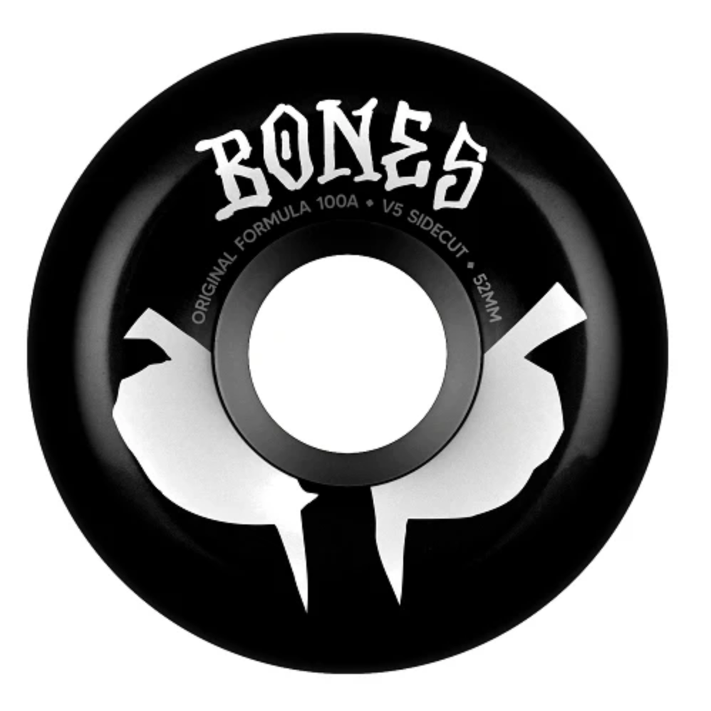 Bones 100s OG Formula Sidecuts V5 Black Wheels 52mm