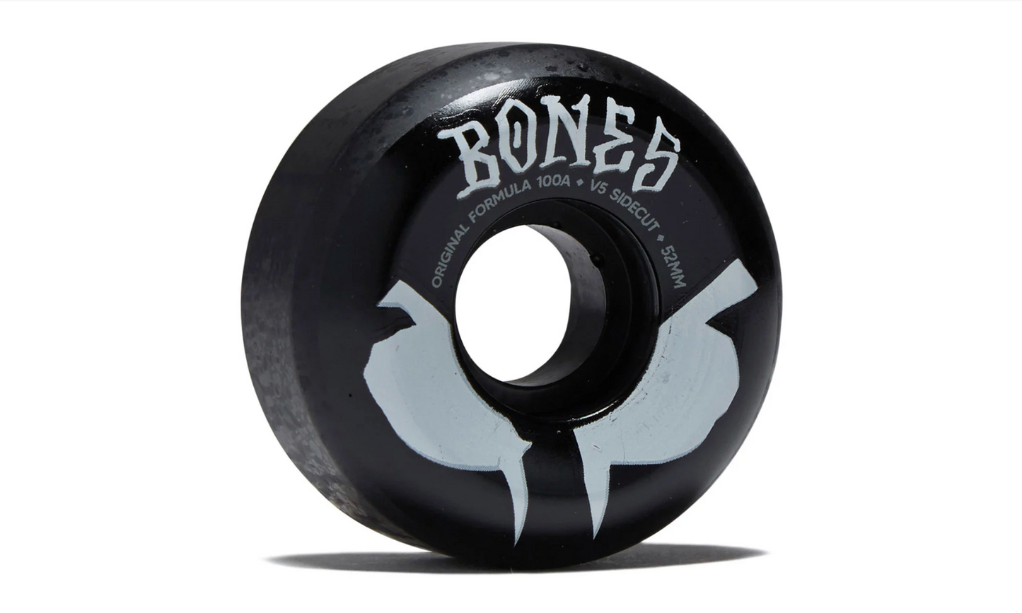 Bones 100s OG Formula Sidecuts V5 Black Wheels 52mm