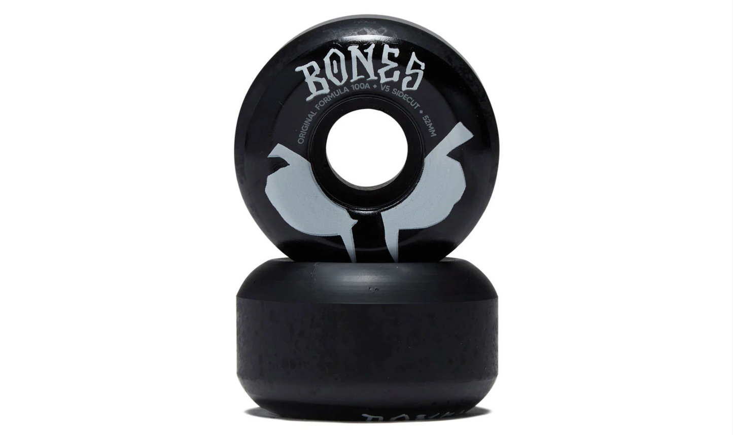Bones 100s OG Formula Sidecuts V5 Black Wheels 52mm