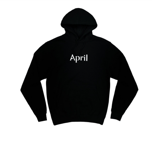 April OG Logo Black Hoodie XL