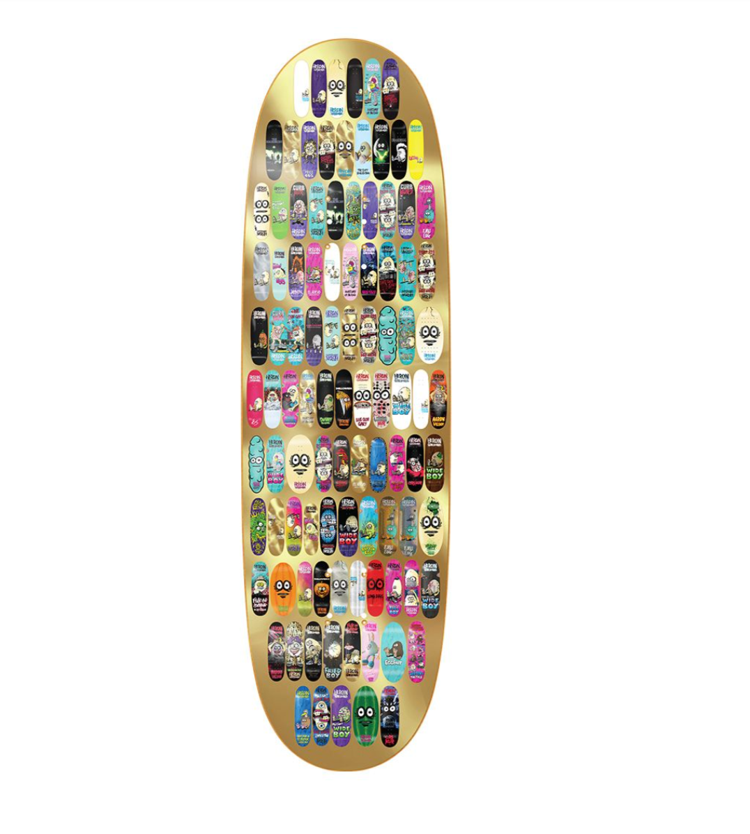 Heroin 100th Egg Gold Foil Shaped Deck 9.125