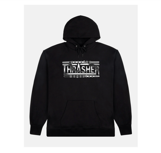 Thrasher Chrome Genuine Black Hoodie