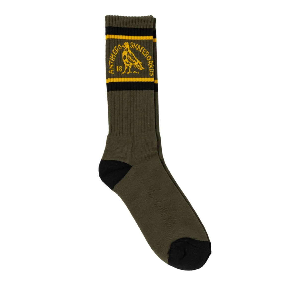 Anti Hero Clubhouse Socks Olive/Gold/Black