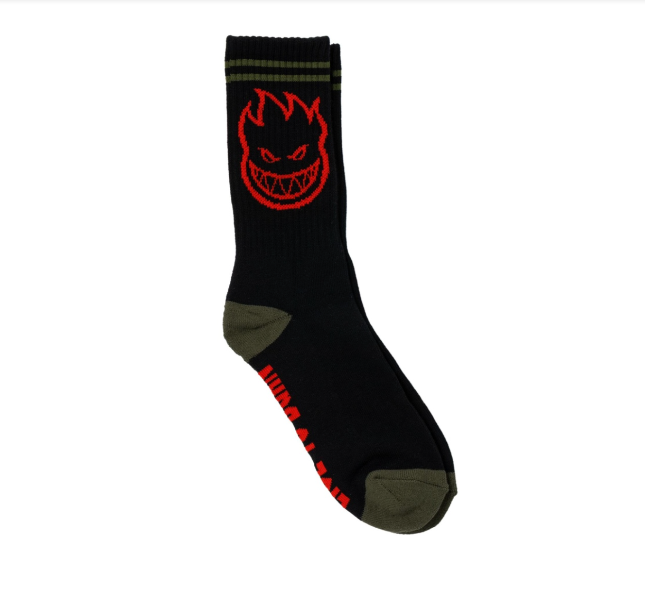Spitfire Bighead Socks Black/Olive/Red