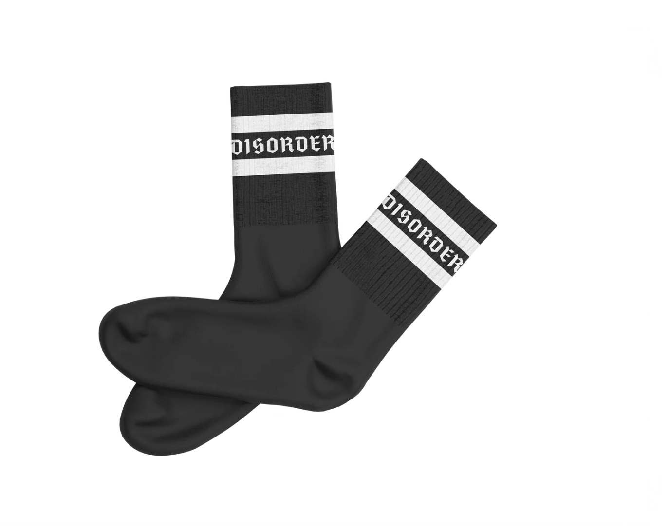 Disorder Black Staple Logo Socks