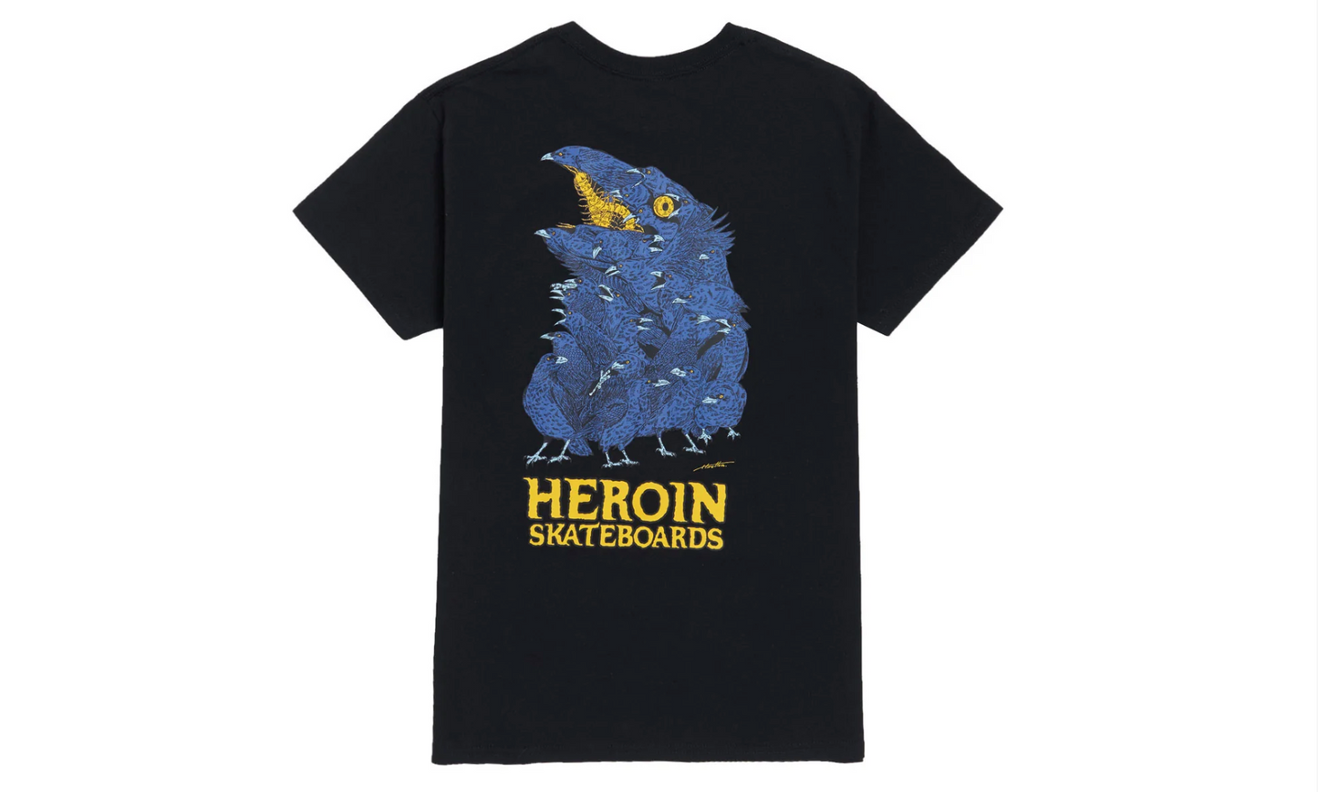 Heroin Crow Black SS Shirt L