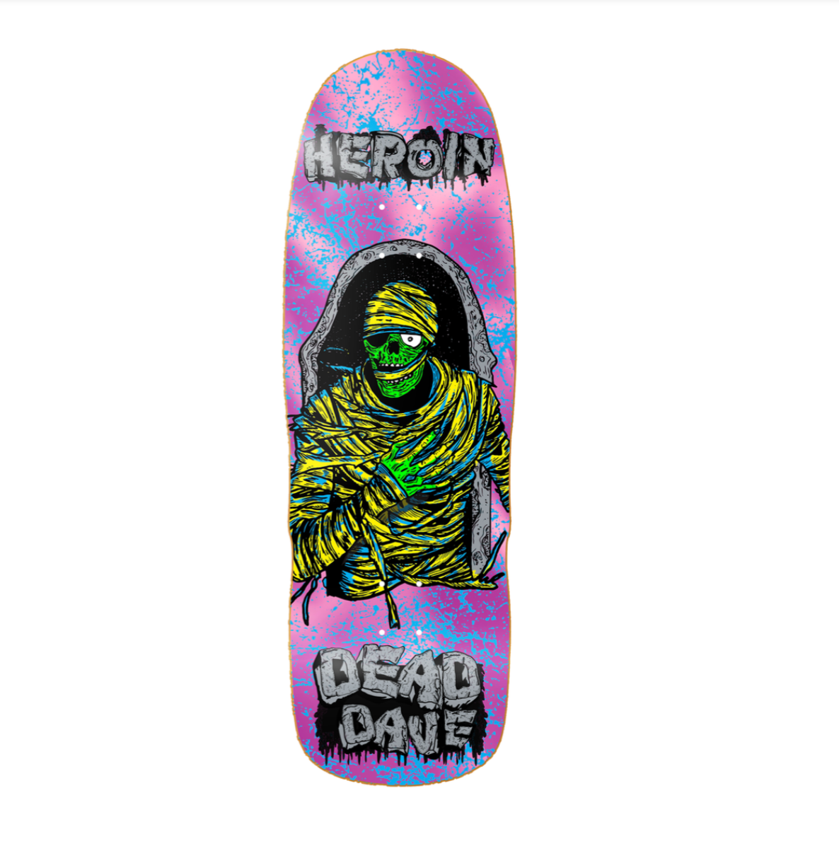 Heroin Dead Dave KO2 Mummy Shaped Deck 10.125