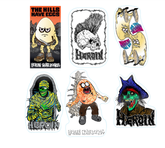 Heroin Hills Have Eggs Assorted Single Sticker