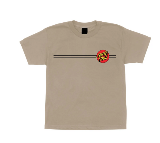 Santa Cruz Classic Dot S/S T Shirt Sand Youth Medium