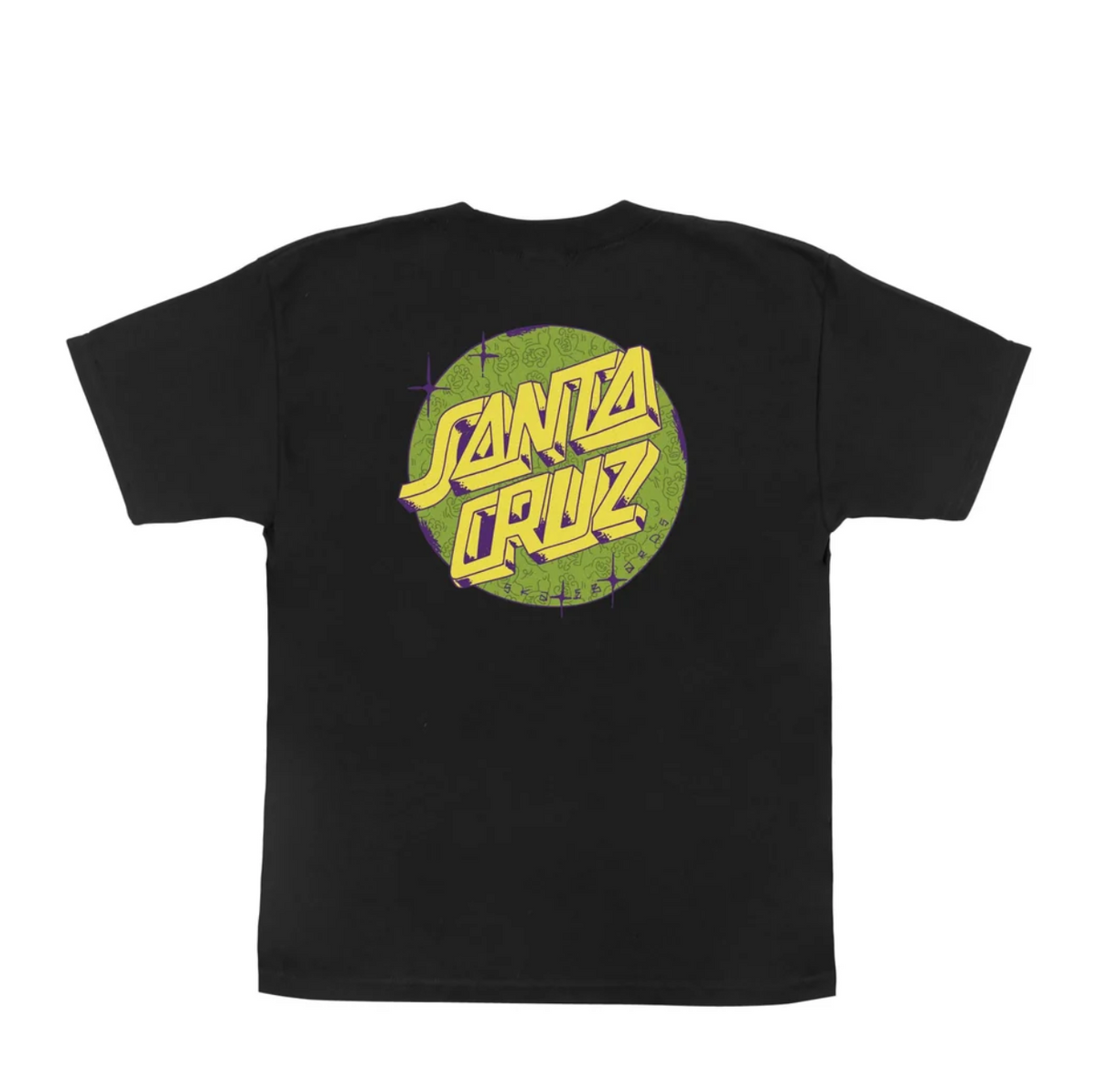 Santa Cruz Scrawl Fill Dot S/S T-Shirt Black Med Youth