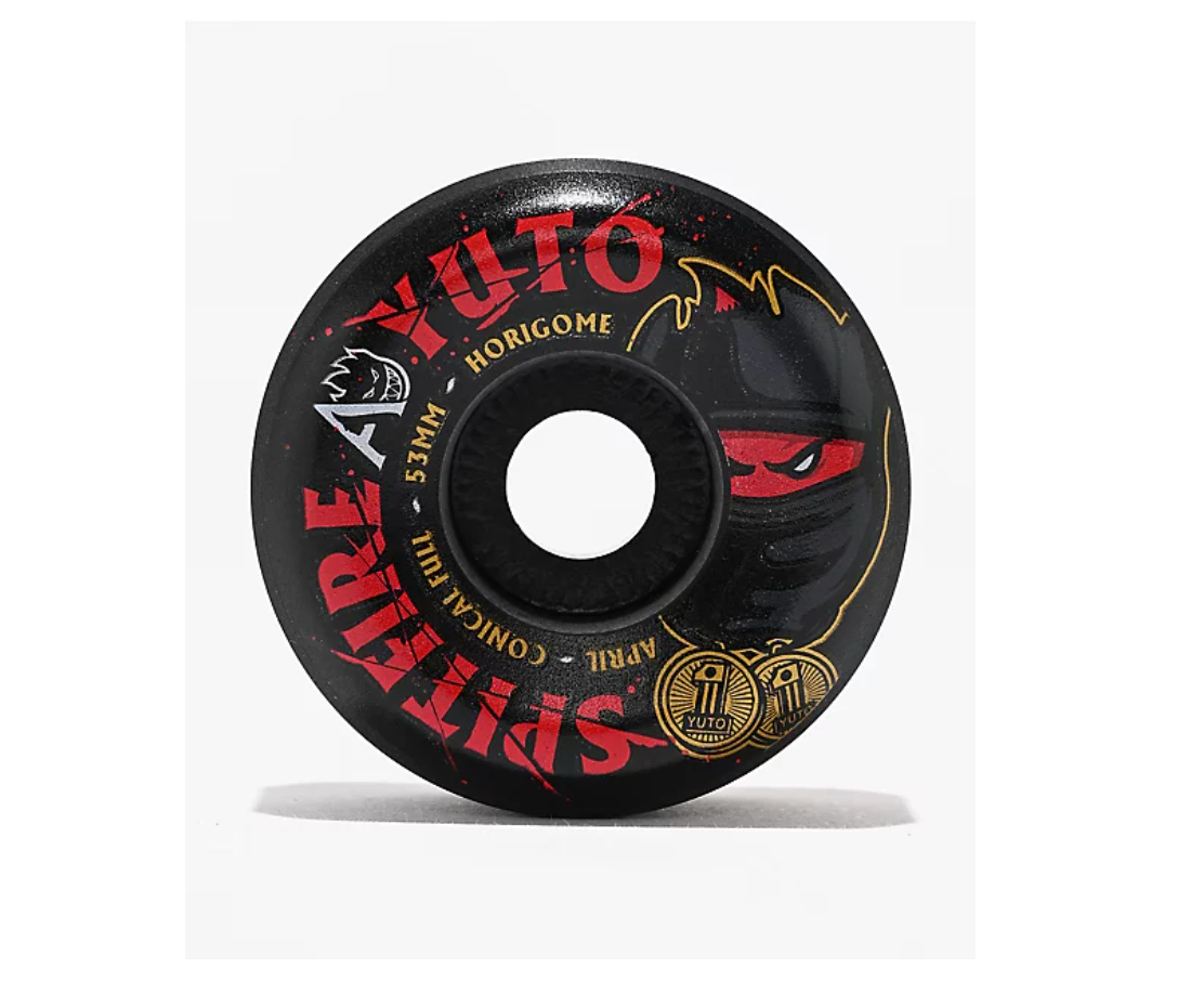 Spitfire F4 99 SF x April Yuto Conical Full Black Wheels 53mm