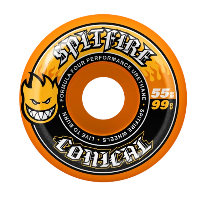 Spitfire F4 Conical Colors Orange Wheels 55mm