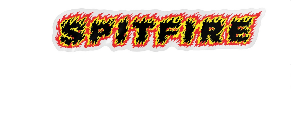 Spitfire Flames Script Sticker M