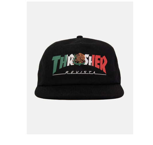 Thrasher Mexico Revista Snapback Hat Black