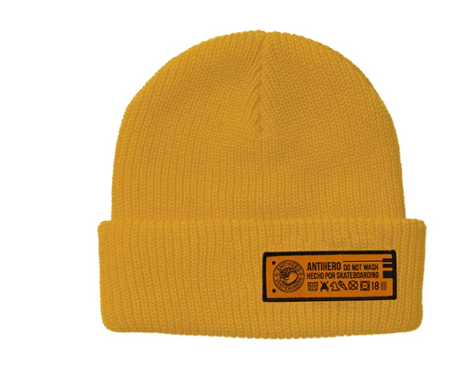Anti Hero Hecho Por Cuff Beanie Yellow