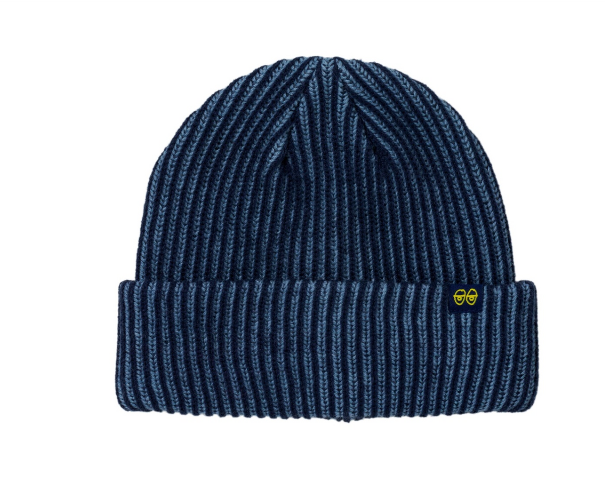 Krooked Eyes Cuff Beanie Navy
