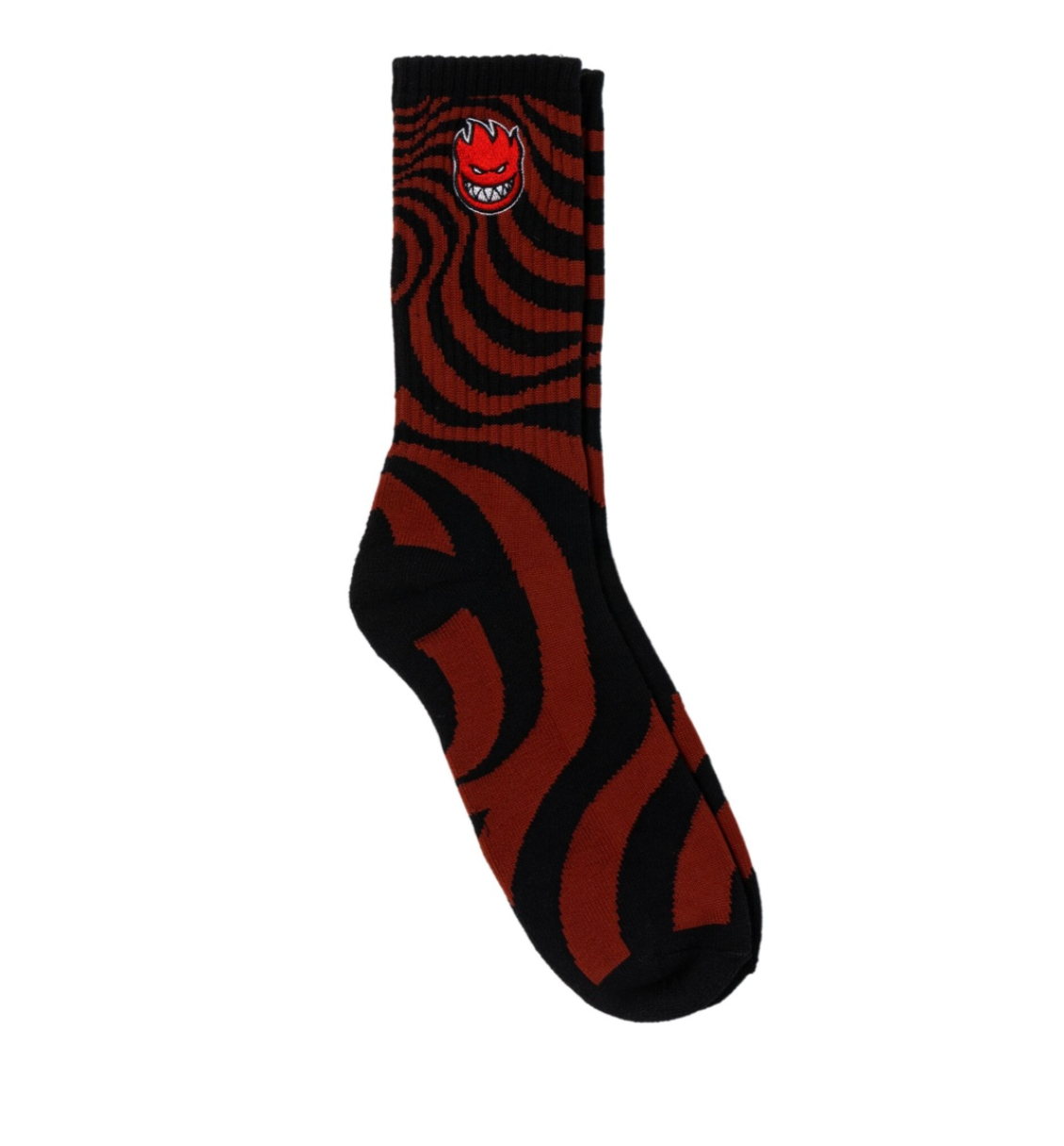 Spitfire Bighead Fill EMB Swirl Socks Dark Red