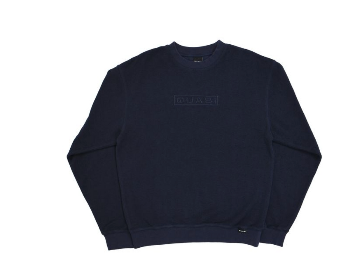 Quasi Looped Crew Sweater Navy