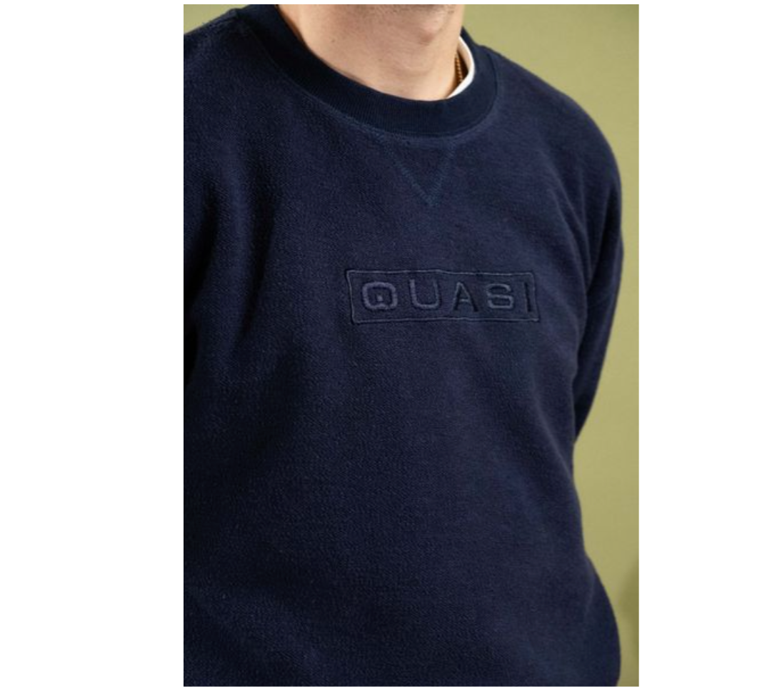 Quasi Looped Crew Sweater Navy