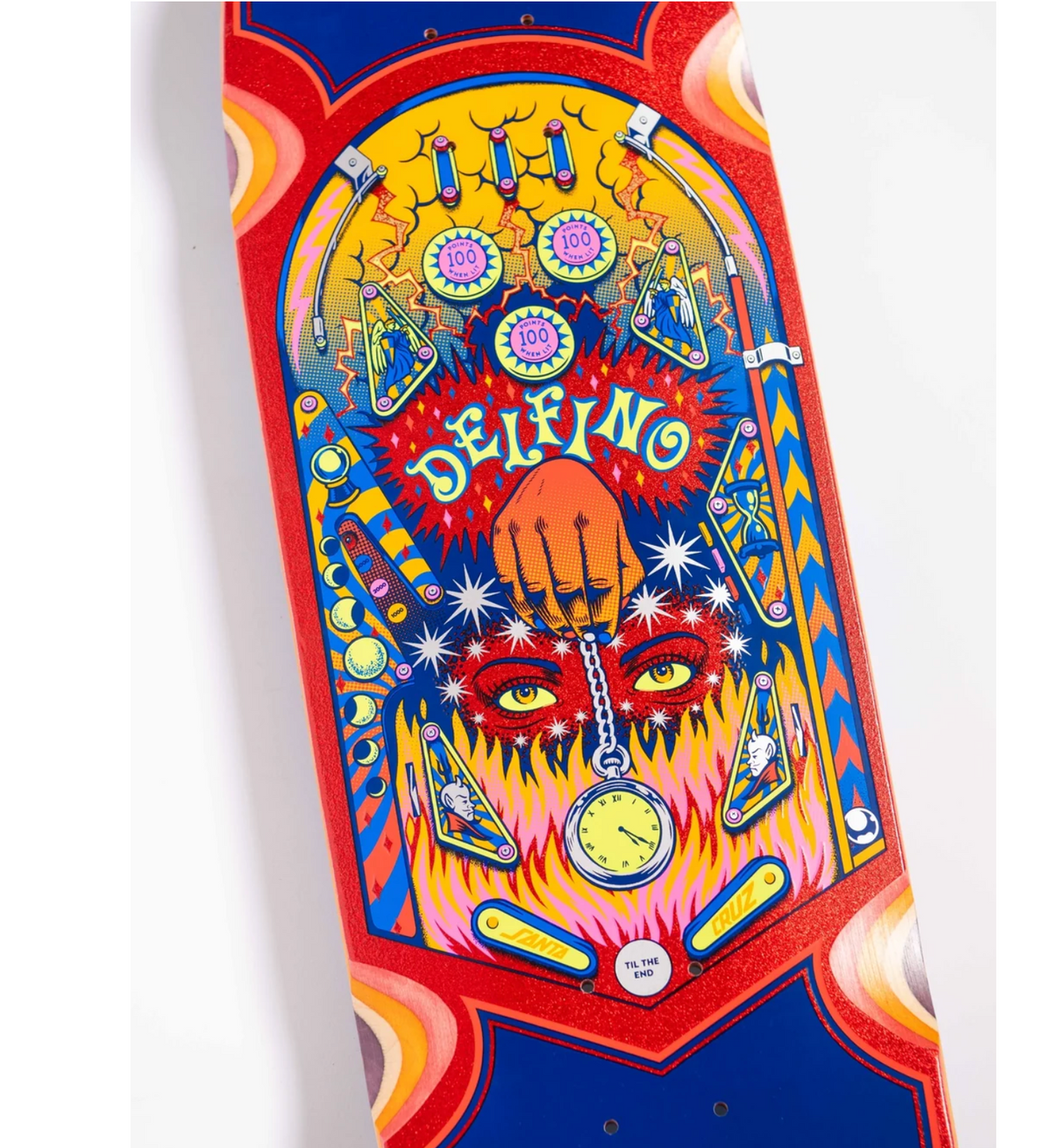 Santa Cruz Delfino Pinball Pro Shaped Deck 9.14