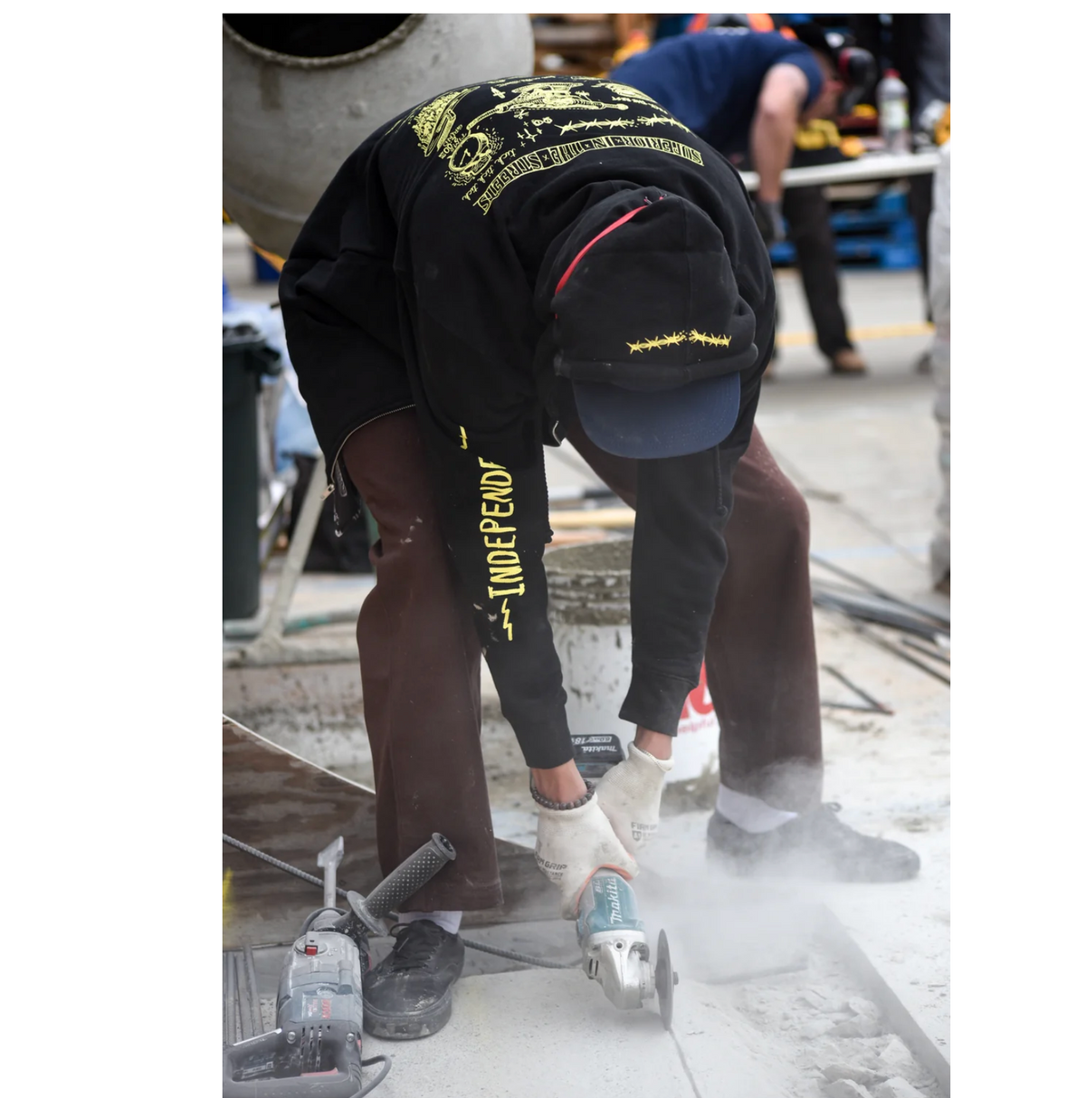 Independent Bratrud Notebook Zip Hooded Heavyweight Sweatshirt Black M