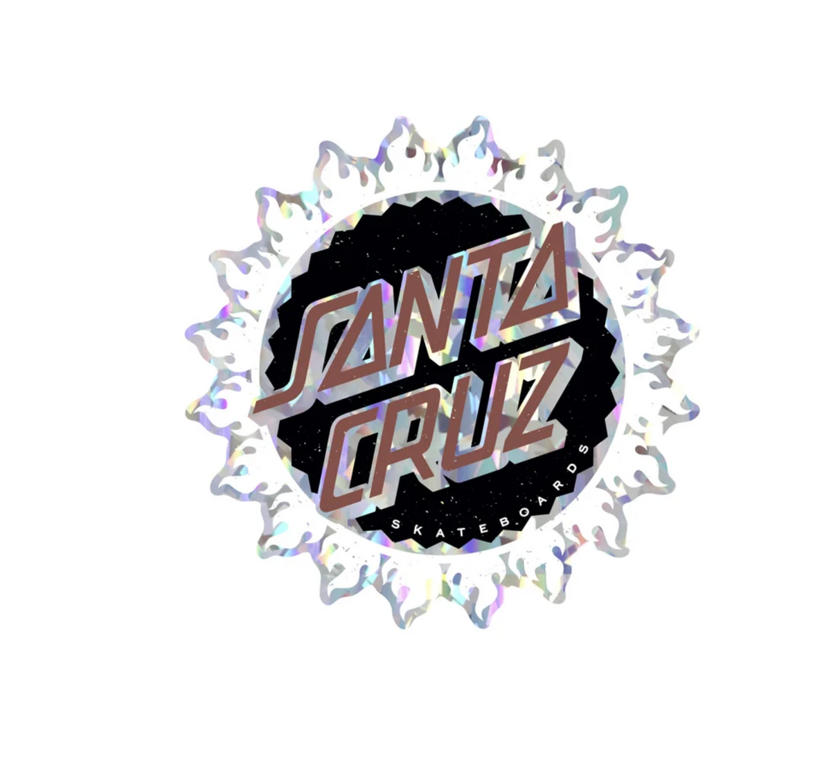 Santa Cruz Outburst Silver Holo Sticker 3.5"