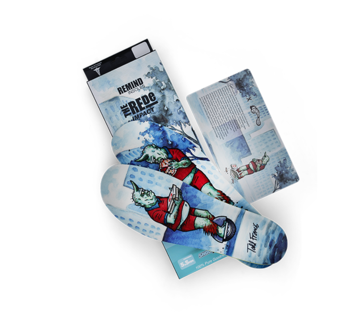 Remind REDE IMPACT Todd Francis Cyclops 5.5MM Low-All Arch Insoles 9.5-11