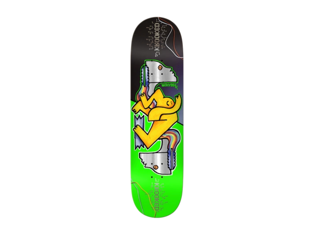 Krooked Worrest Neon Robot Twin Tail Slick Deck 8.3