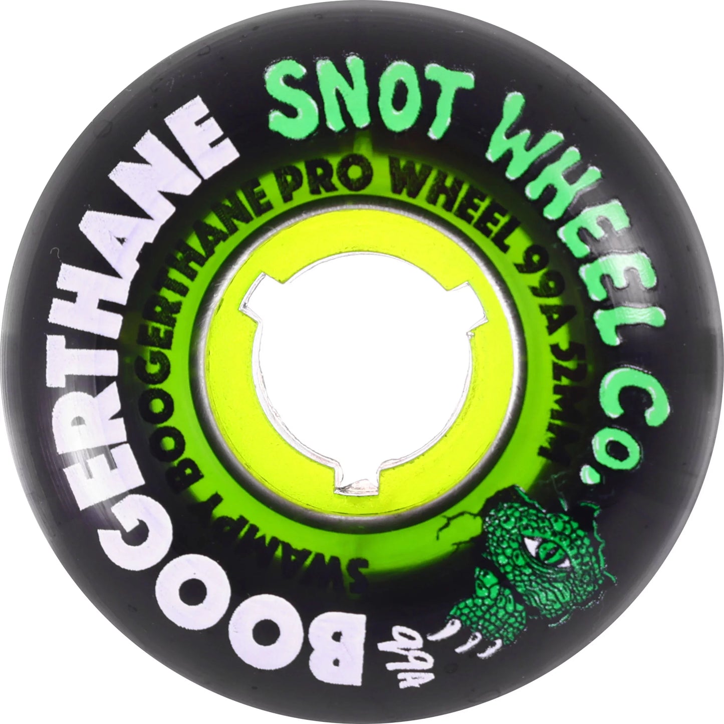 snot swampy gator 99a 52mm clear core green black wheels