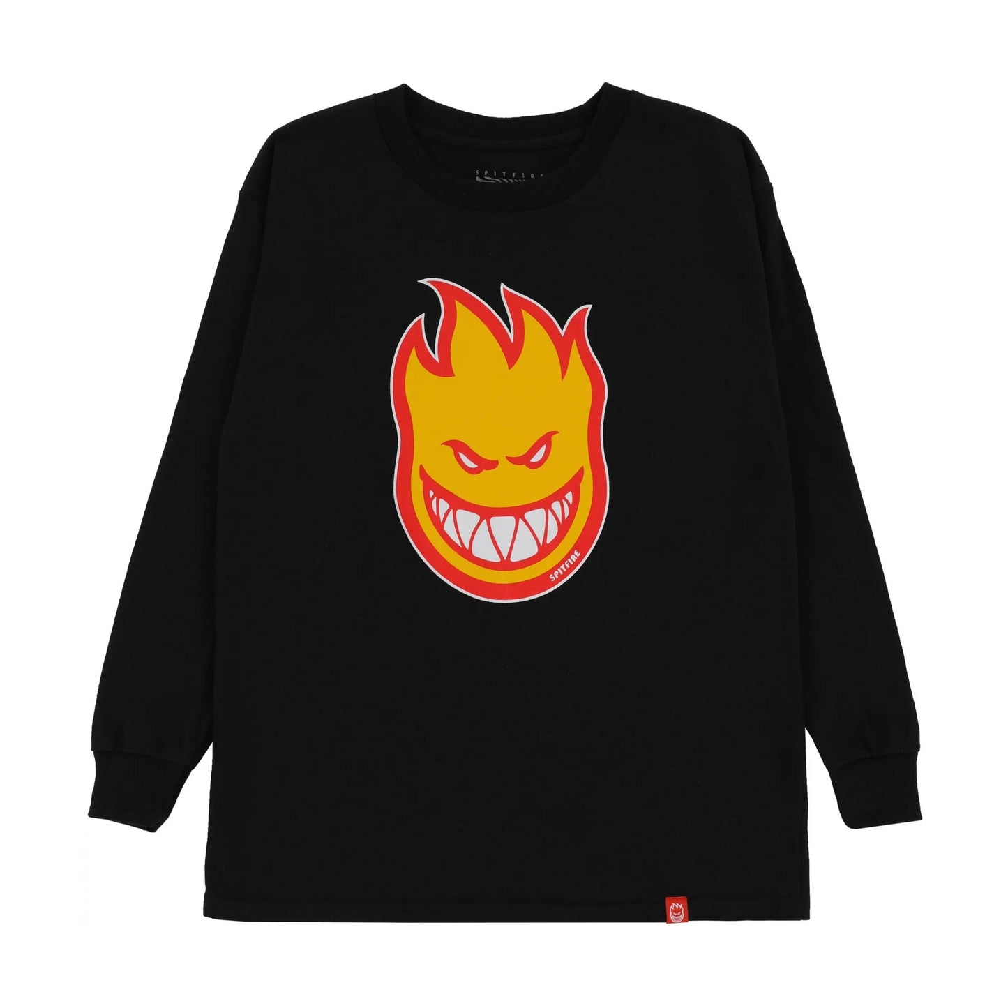 spitfire bighead fill longsleeve tee black gold red