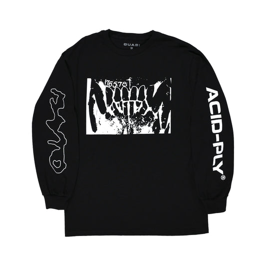 quasi rephlex long sleeve tee black