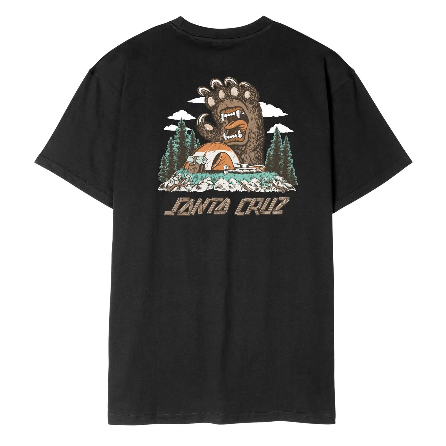 santa cruz youth screaming grizzly tee black