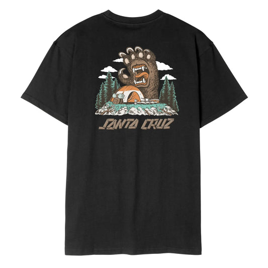 santa cruz youth screaming grizzly tee black