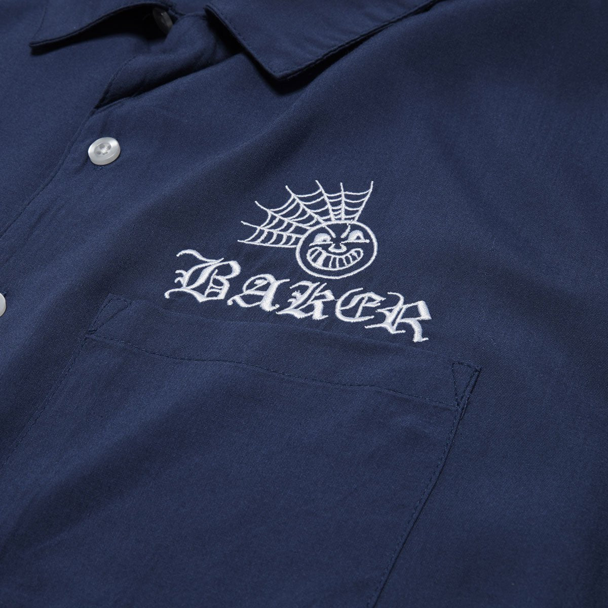 baker jollyman ss button up shirt blue